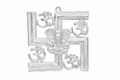 Auspicious Silver Plated Om Swastik Ganesha Wall Hanging / Door Hanging Sculpture