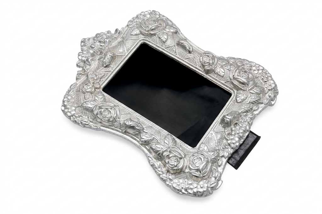 Royal Silver Plated Gulab (Rose) Embossed Tabletop Photo Frame
