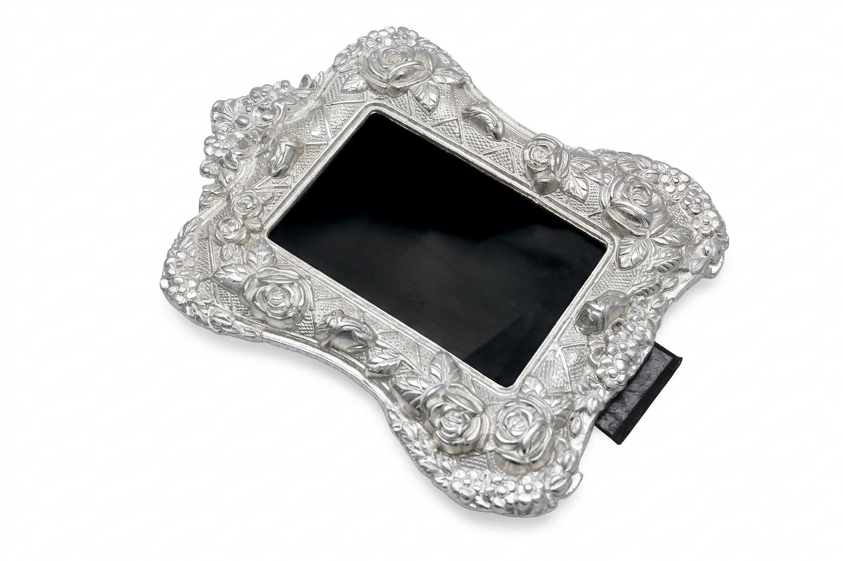 Royal Silver Plated Gulab (Rose) Embossed Tabletop Photo Frame