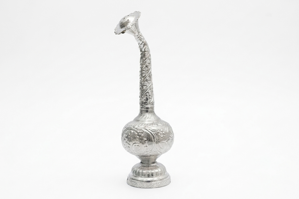 Royal Silver Plated Gulab Pash / Rose Water Sprinkler Bottle