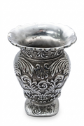 Royal Silver Plated Baroque Embossed Flower Vase / Flower Pot