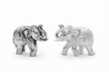 Royal Silver Plated Decorative Elephant Pair Figurines