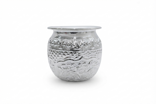 Divine Silver Plated Embossed Mini Lota / Pooja Kalash (Special Edition)