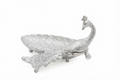 Royal Silver Plated Side Peacock Leaf Tray / Serving Platter