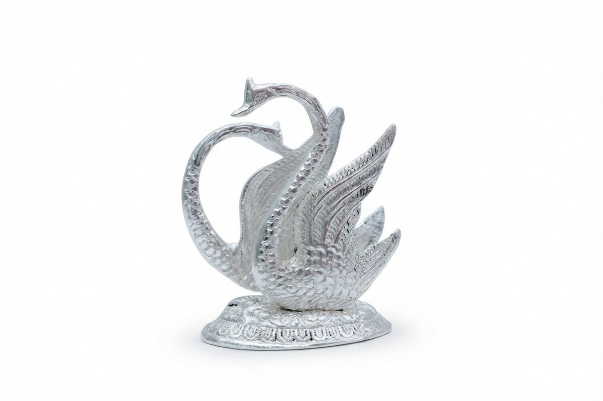 Royal Silver Plated Twin Swan Tissue / Napkin Holder Stand