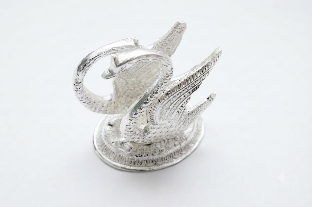 Royal Silver Plated Twin Swan Tissue / Napkin Holder Stand