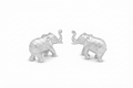 Royal Silver Plated Decorative Elephant Pair Figurines in Velvet Box