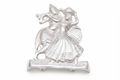 Divine Silver Plated Radha Krishna Idols with Peacock & Matki