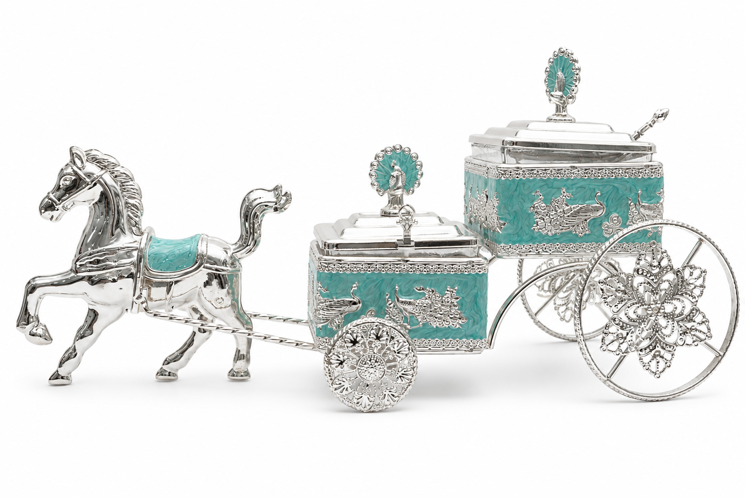 Horse Cart with Square Dry Fruit Holder