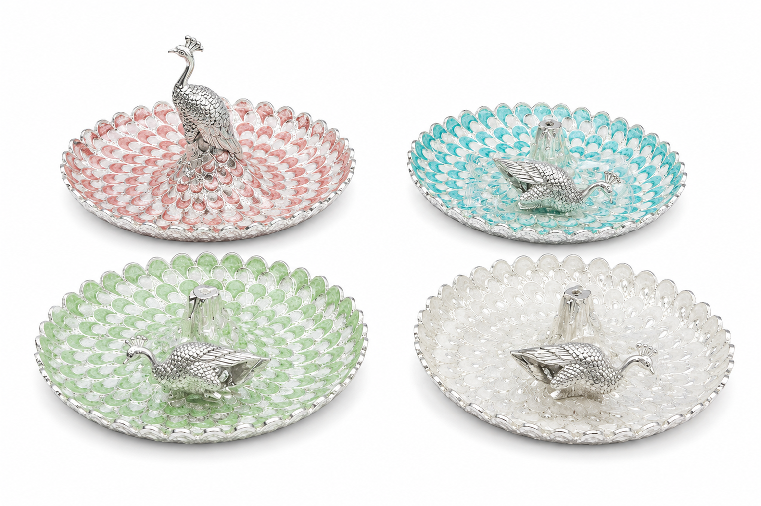 Round Big Peacock Dry Fruit Platter