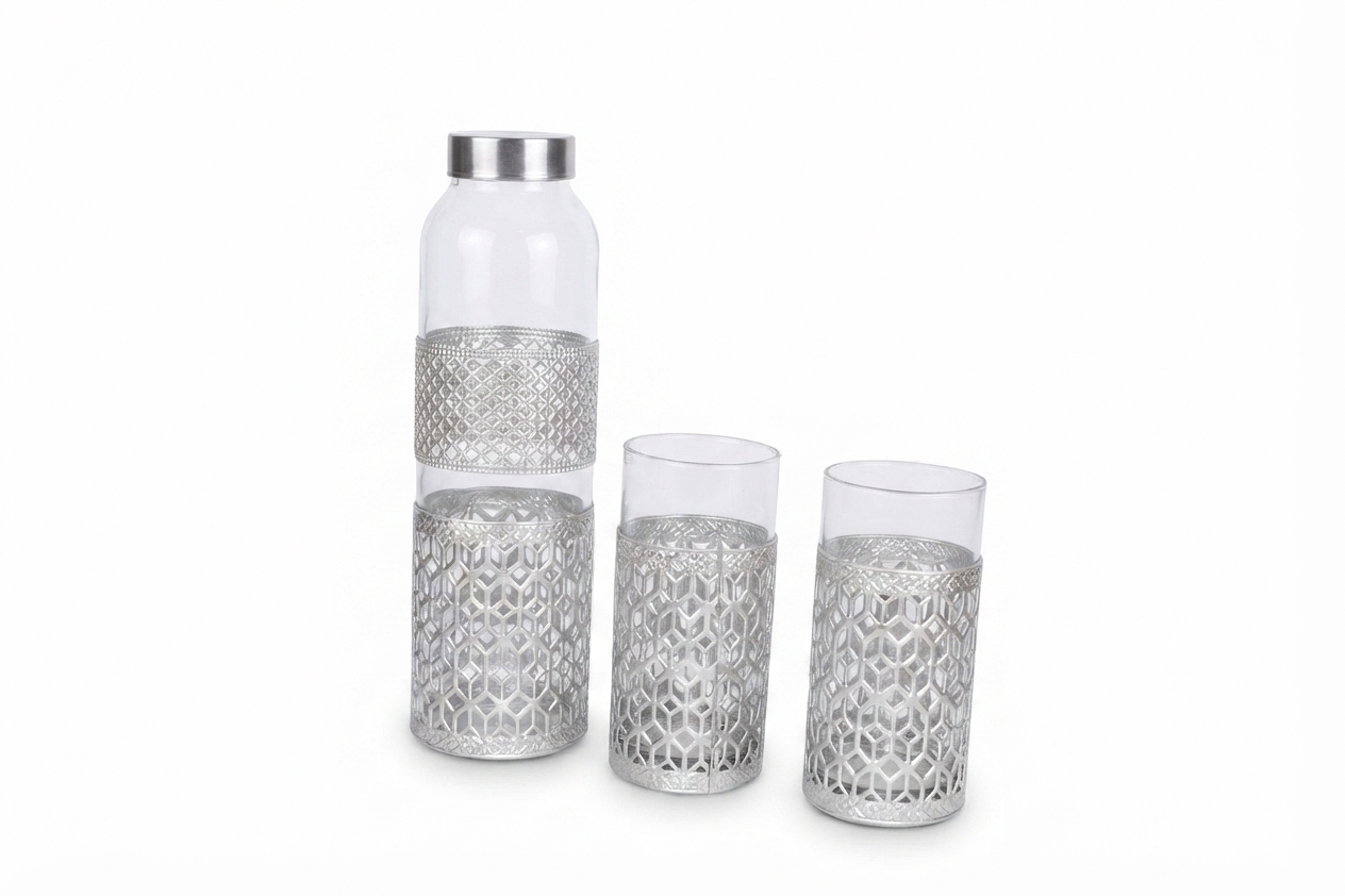 Bottle Set with 2 Glasses