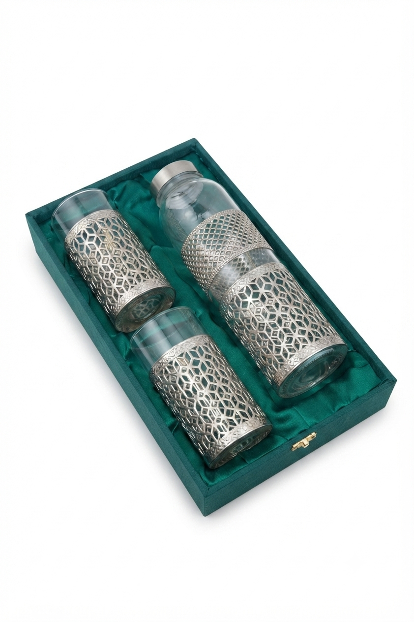 Bottle Set with 2 Glasses
